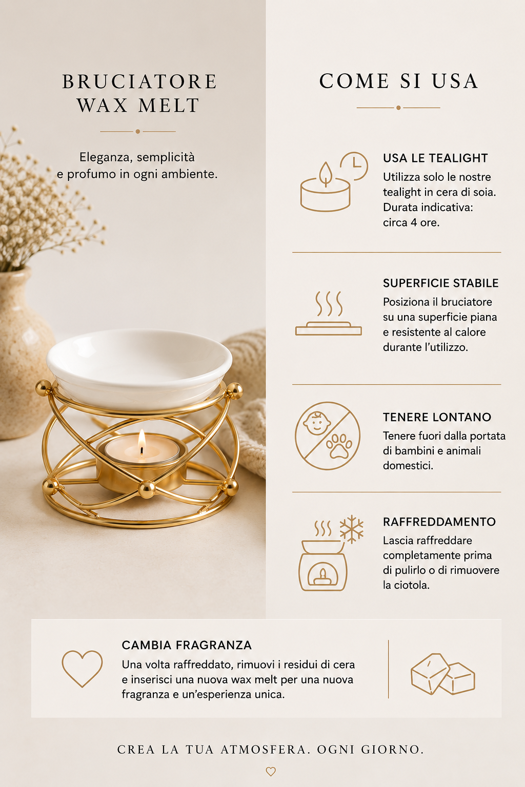 WAX MELT BURNER • INTRECCIO